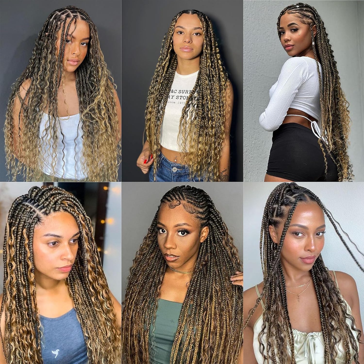 Human Braiding Hair for Boho Braids 4/27 Highlight Ombre Deep Wave Bulk Human Hair 110G 16 Inch Curly Wave Human Hair Extensions No Weft 2 Bundles/Pack